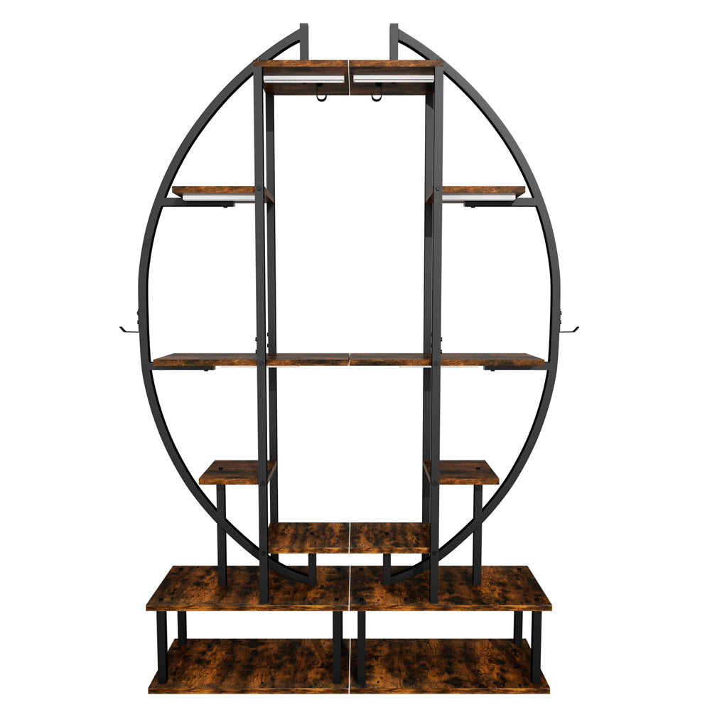 Eeeza Indoor Plant Stand with Full Spectrum Grow Lights, Black