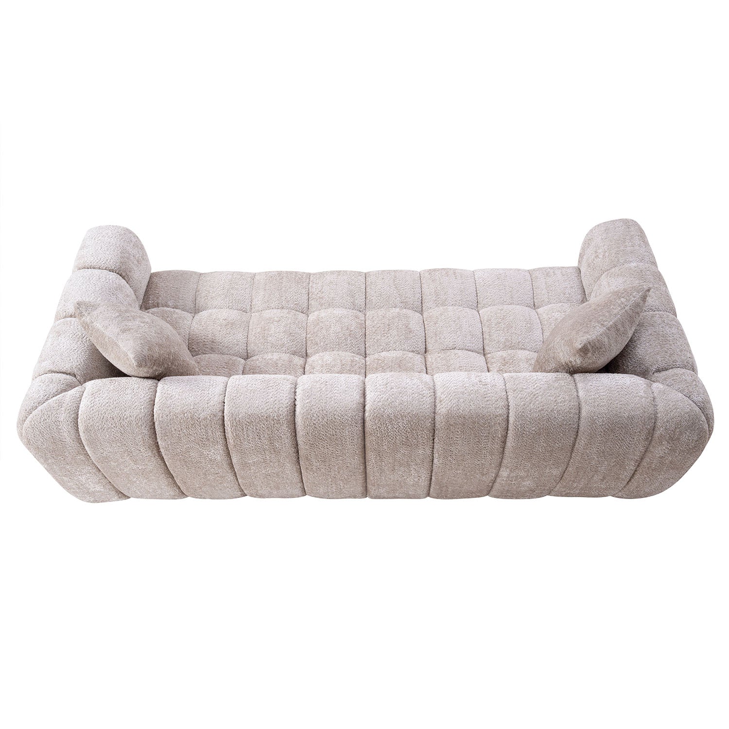 Eeeza Marshmallow Cloud Compression Sofa with 2 Cushions, 4-seater