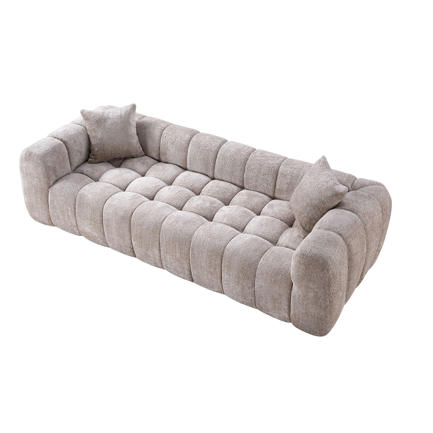 Eeeza Marshmallow Cloud Compression Sofa with 2 Cushions, 4-seater