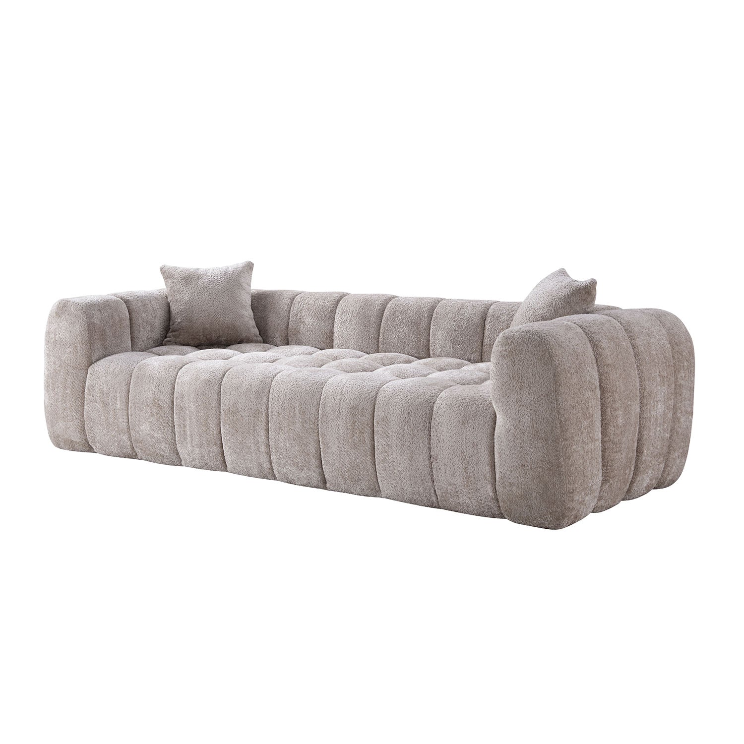 Eeeza Marshmallow Cloud Compression Sofa with 2 Cushions, 4-seater
