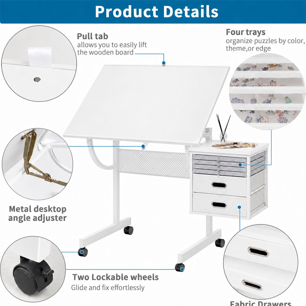 Multi functional waterproof puzzle table that can be stored