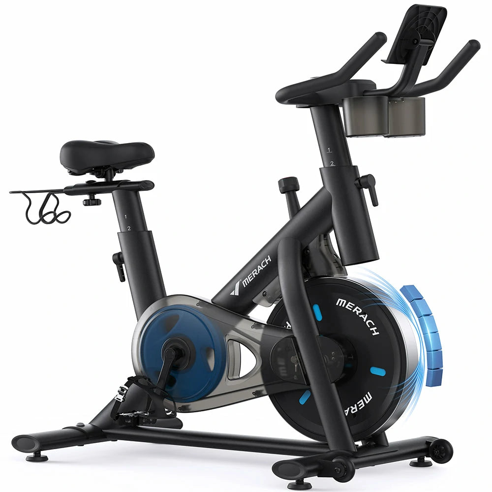 MERACH S26 Magnetic Exercise Bike, 25dB, Black
