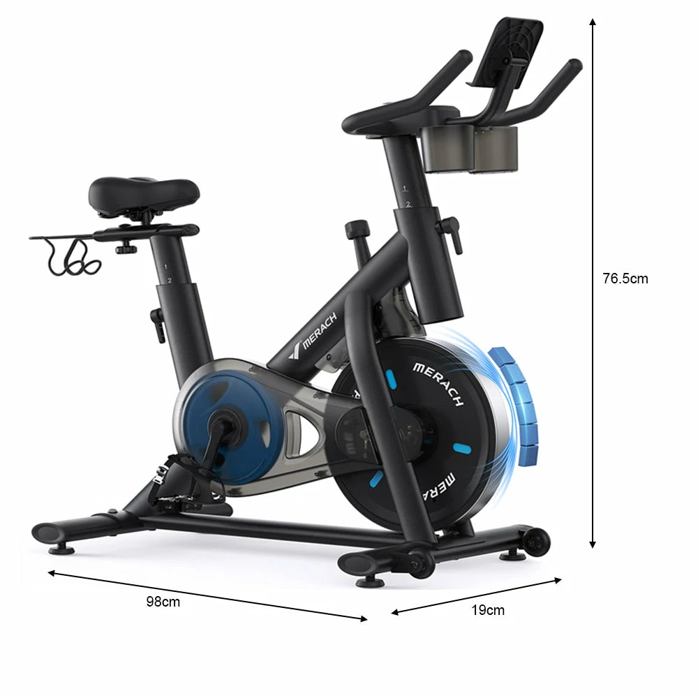 MERACH S26 Magnetic Exercise Bike, 25dB, Black
