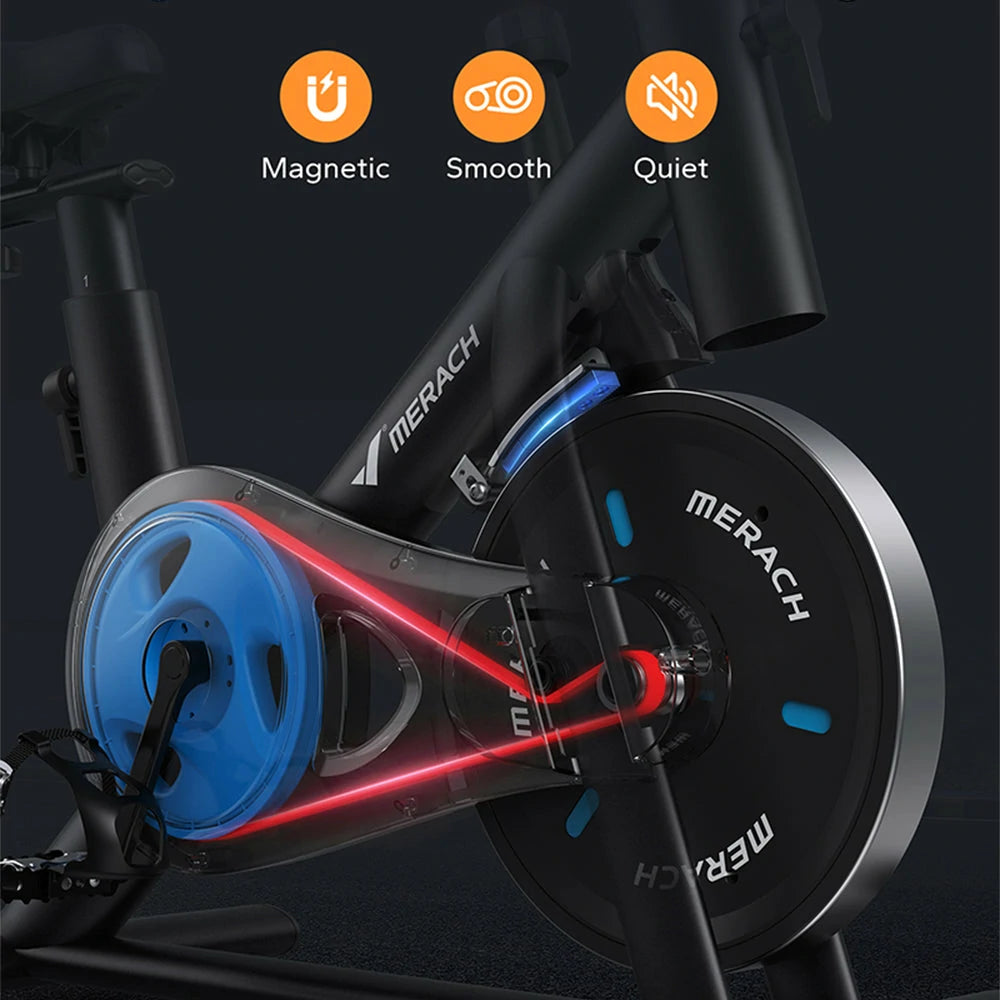 MERACH S26 Magnetic Exercise Bike, 25dB, Black