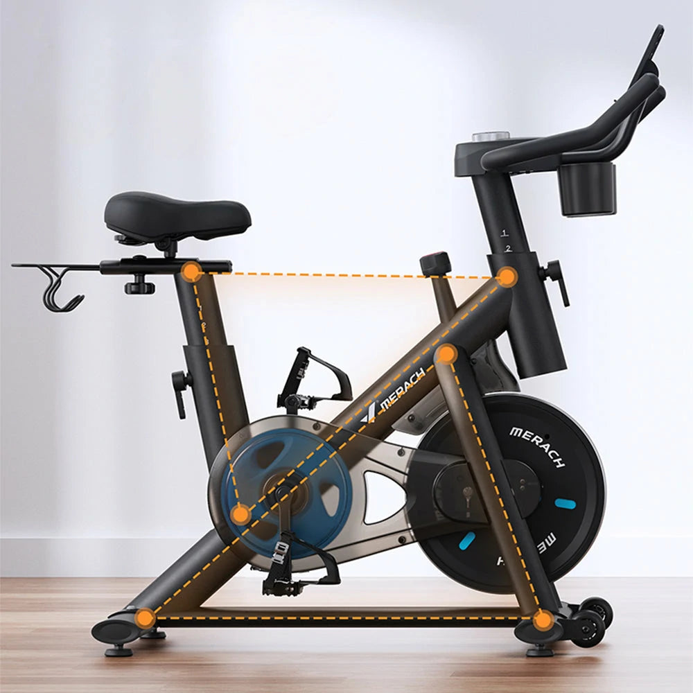 MERACH S26 Magnetic Exercise Bike, 25dB, Black