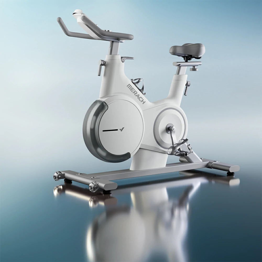 MERACH Exercise Bike, 32-level Resistance Adjustment, White