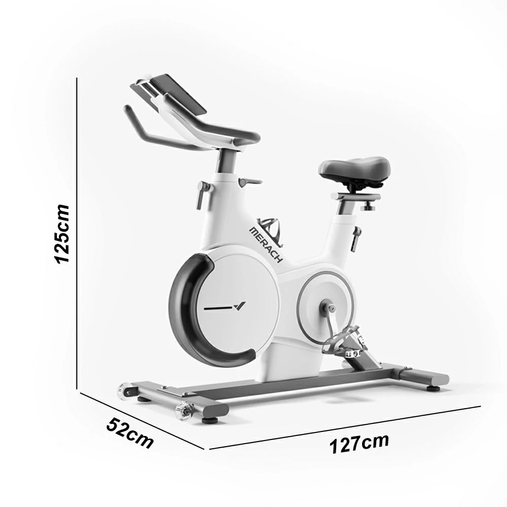 MERACH Exercise Bike, 32-level Resistance Adjustment, White