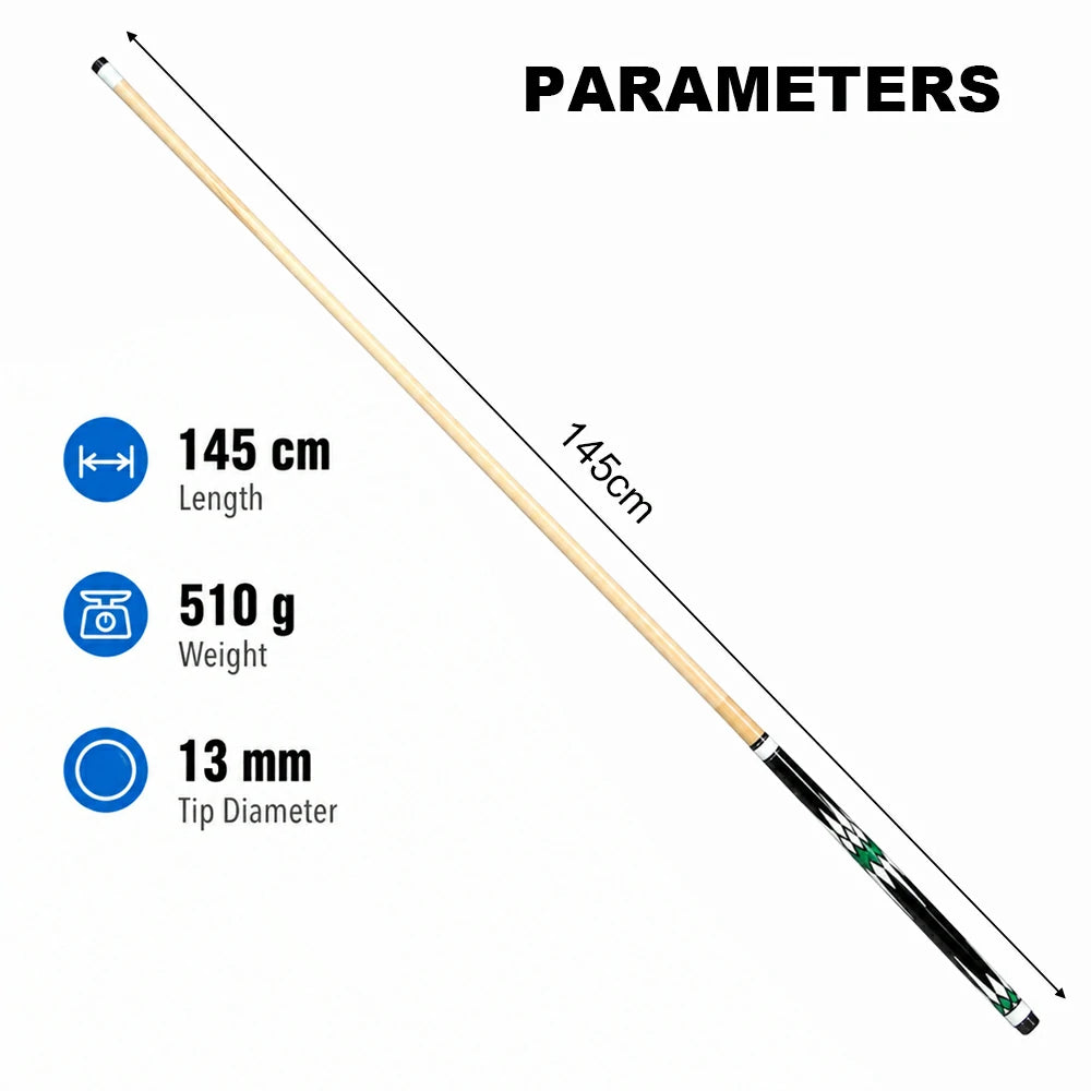 Eeeza Billiard Cues, 145cm, Maple Wood