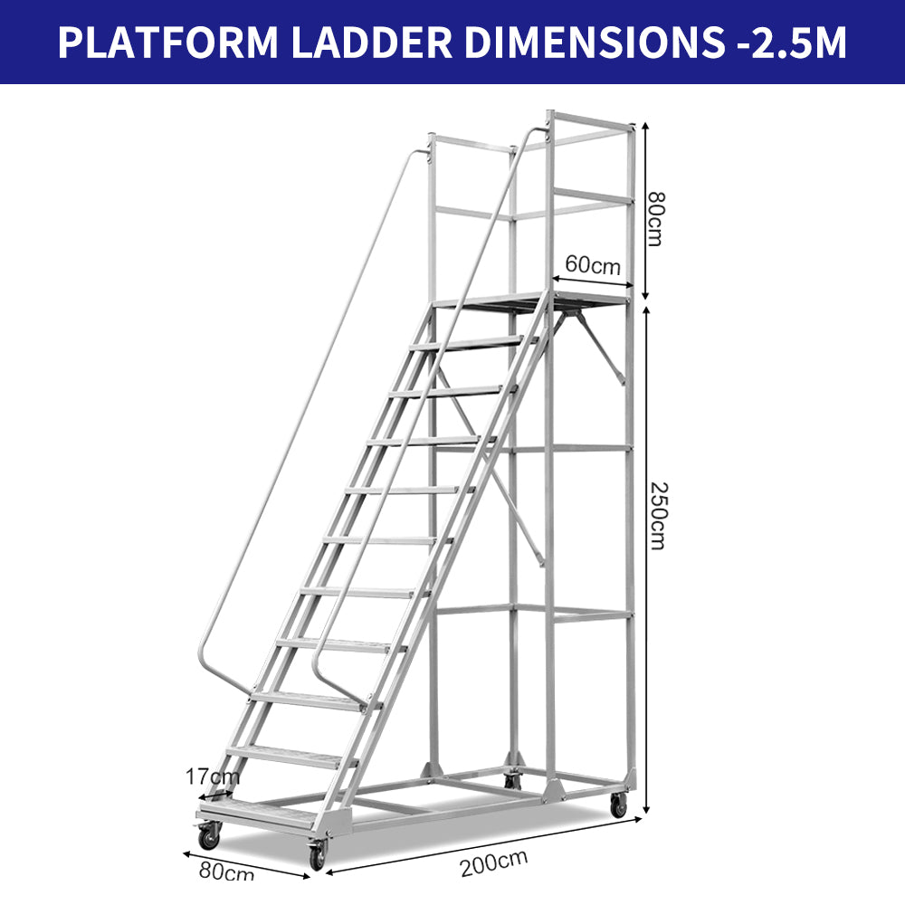Portable Platform Ladder 1.5m,2m,2.5m,3m, Load capacity 200 kg