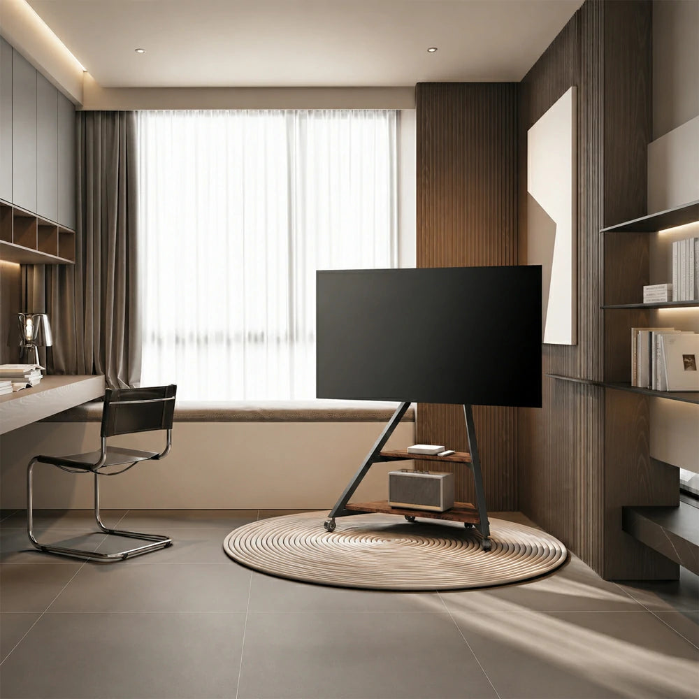 FITUEYES Eiffel V2 FT88 Floor TV Stand with Wheels for 55'-88' Screens