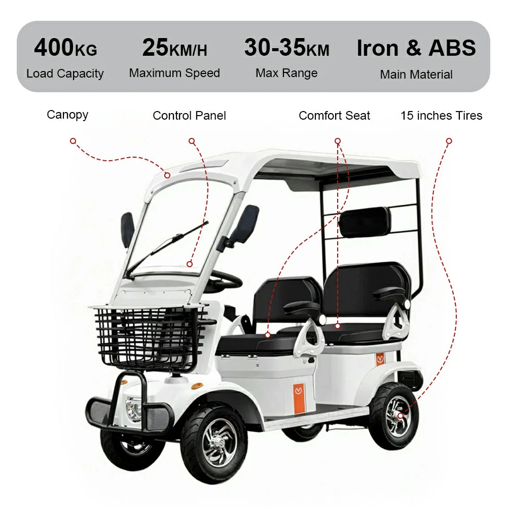 Eeeza E60 Electric Mobility Scooter with Long-Range, 650W 60V 20Ah