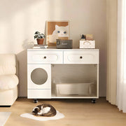 Eeeza Movable Cat Litter Storage Cabinet