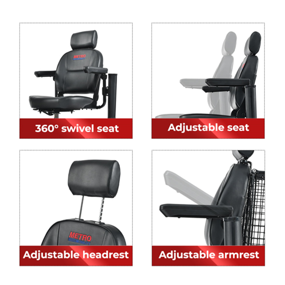 METRO MOBILITY Foldable 500W 24V 52Ah Electric Mobility Scooter