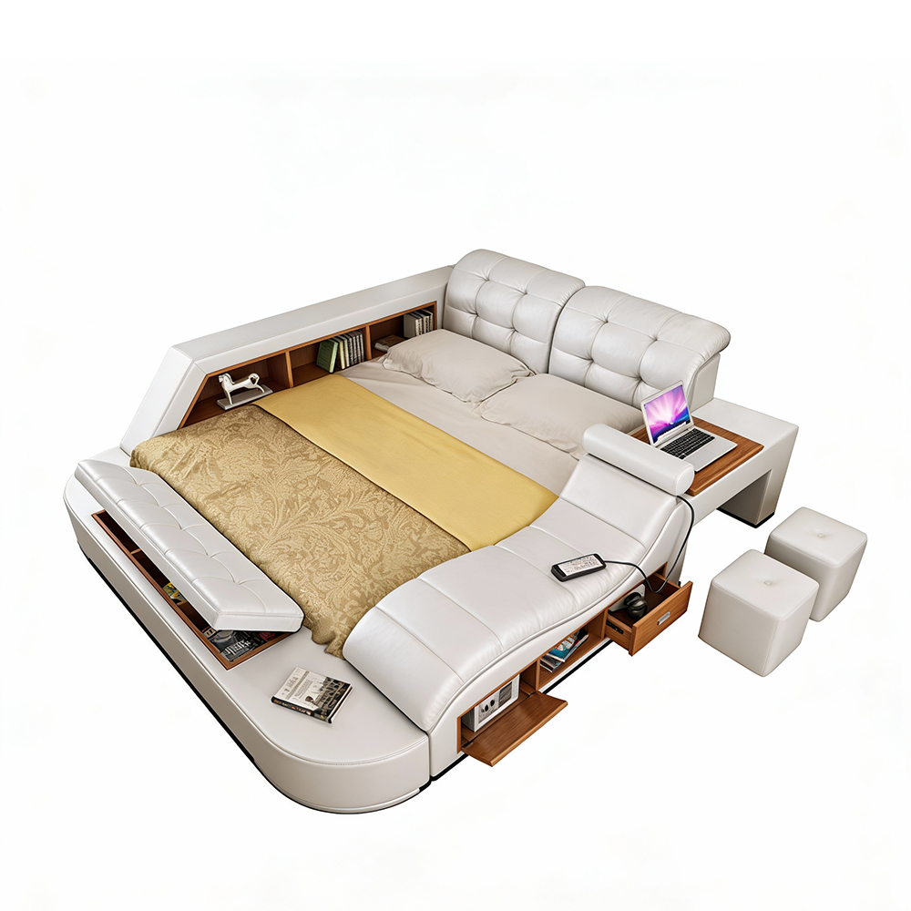 Eeeza 1.5m/1.8m Size Multifunctional Bed With Massage and Mattress