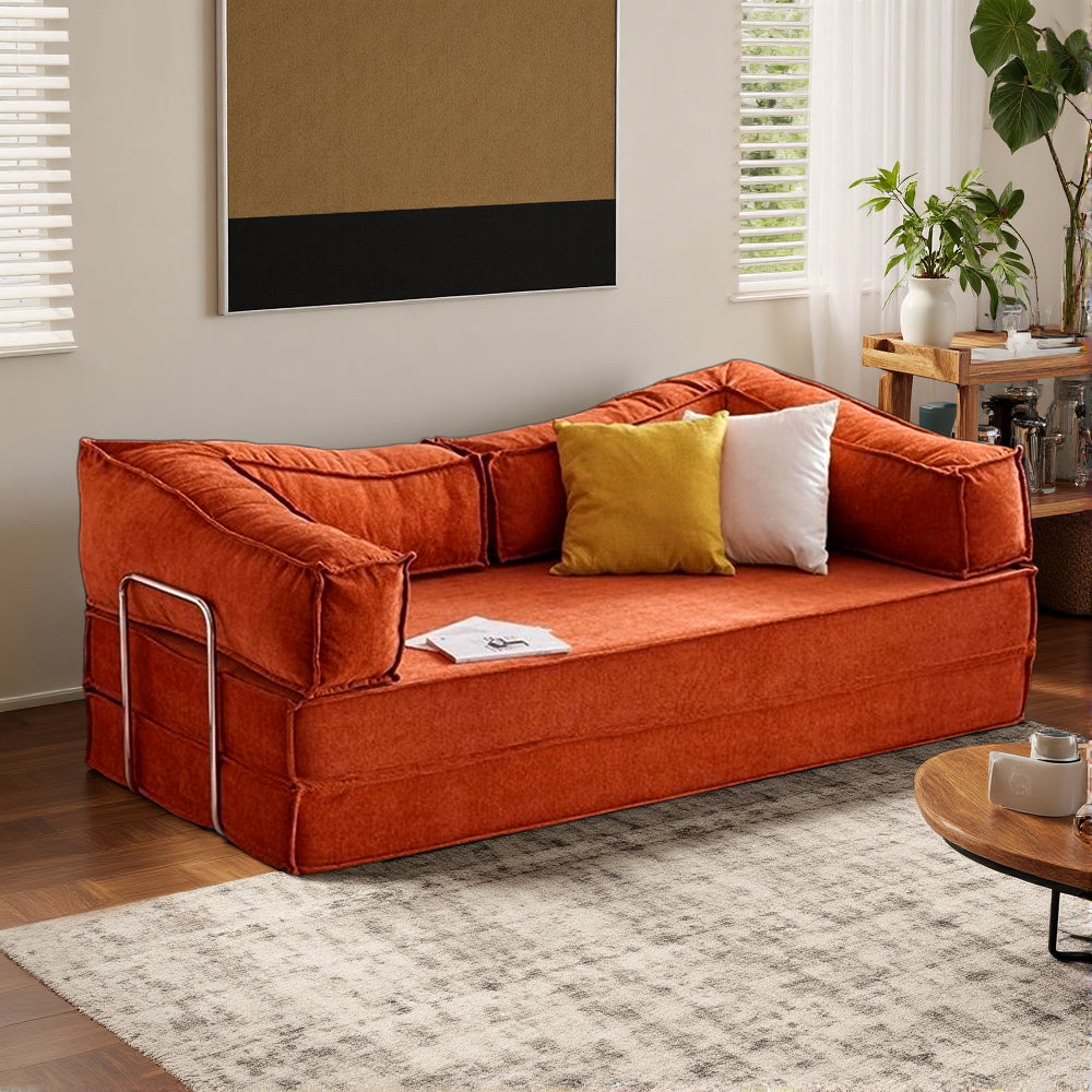 Eeeza Modular Corduroy Sofa Bed – Flexible Assembly, Down-Filled Cushions, 150/180/220cm Sizes
