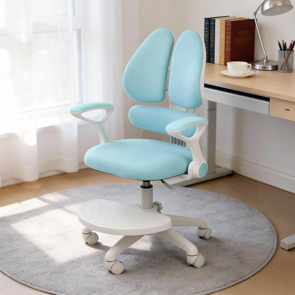 Eeeza Kids Ergonomic Study Chair – Dual-Back Support, Adjustable Footrest, SGS Certified