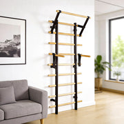 Eeeza Beechwood Single/Double Horizontal Bars With Wall Bars