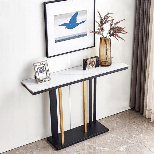 Luxurious Console Entryway Table Sintered Stone Bar Table Living Room Sofa Side