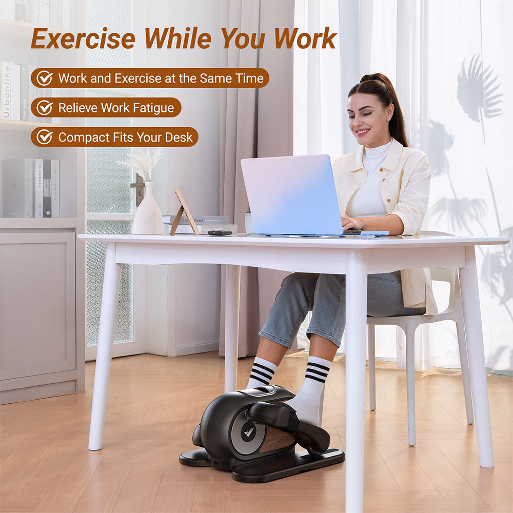 MERACH Under Desk Elliptical Machine for Home