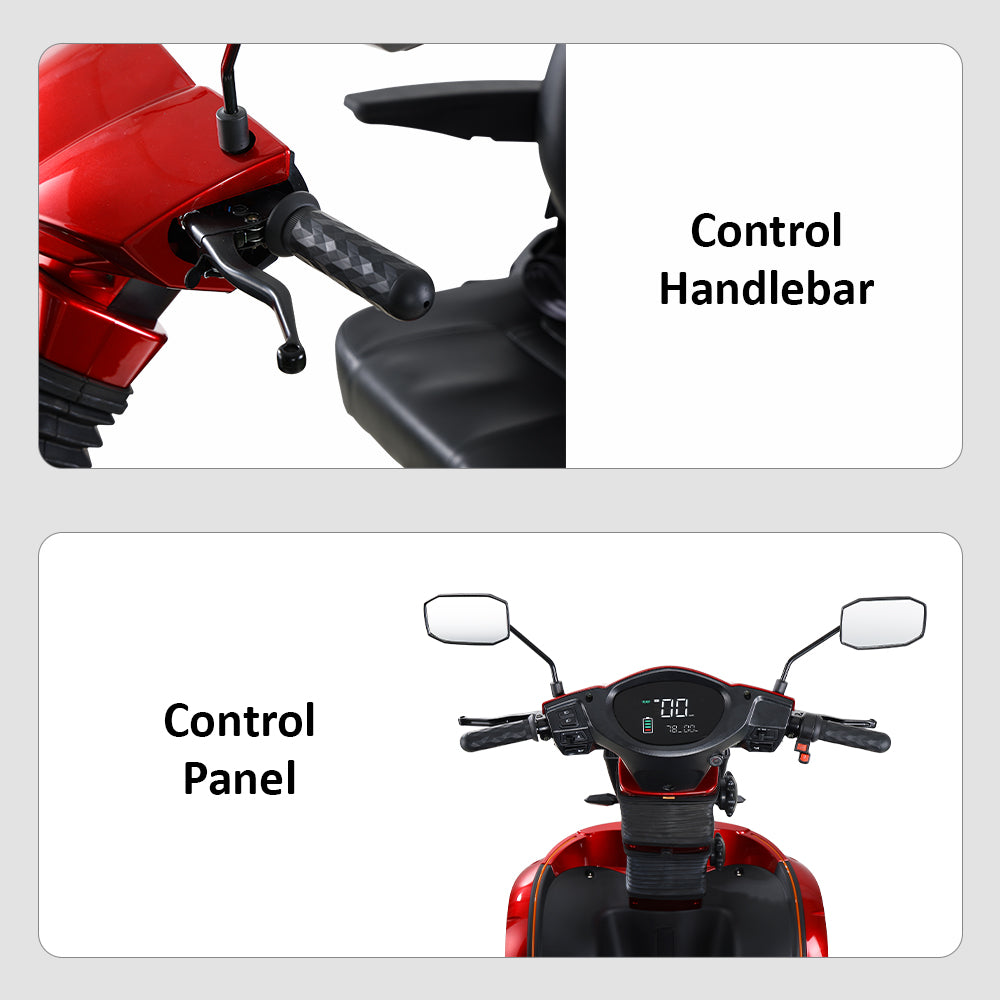 Eeeza B56B Duo Electric Mobility Scooter, 800W 60V 20Ah