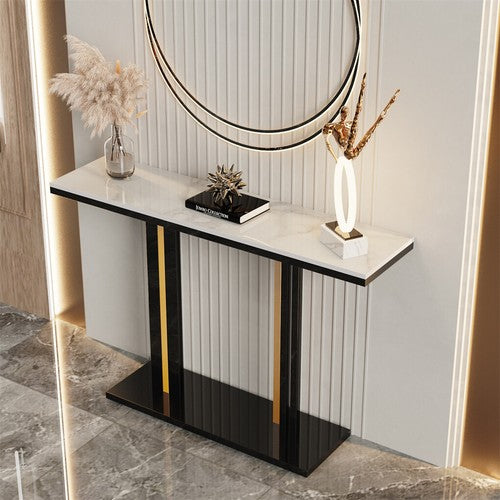 Luxurious Console Entryway Table Sintered Stone Bar Table Living Room Sofa Side