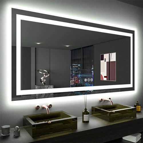 1600MM Huge LED Bathroom Mirror Dual Lights Makeup Mirror Anti-fog Dimmable AU