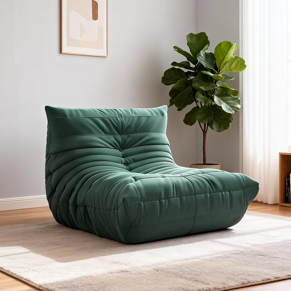 Eeeza Lazy Lounge Chair – Velvet Fold Design, Dual Size Options