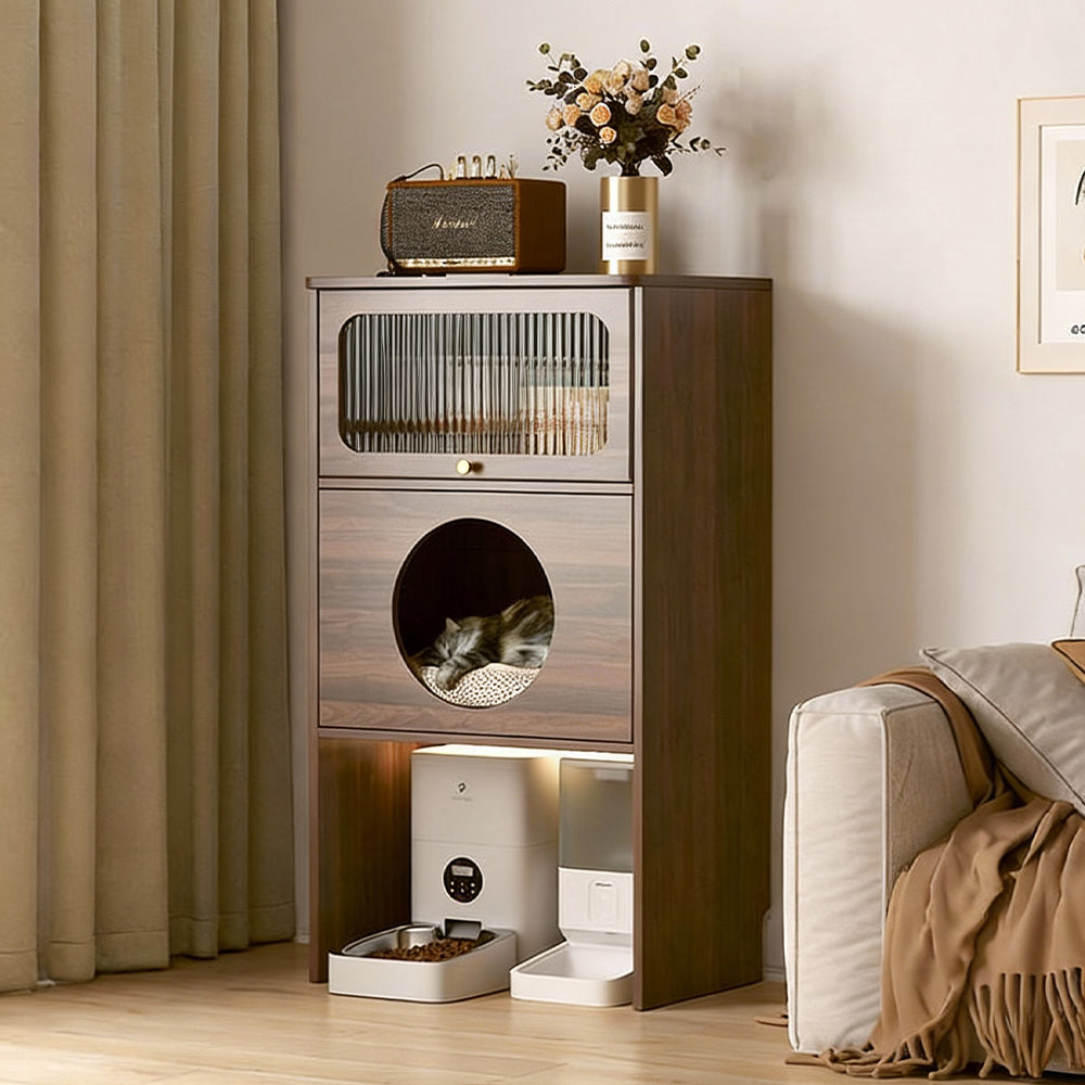 Eeeza Multi-layer Storage Cabinet Combining Cat Bed And Storage