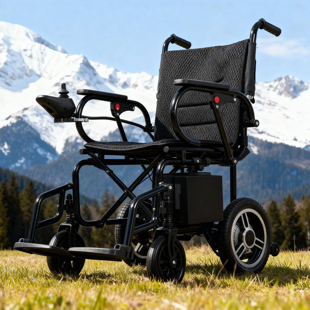 Eeeza Foldable Electric Wheelchair – Lightweight Aluminum Frame with 24V Battery Power