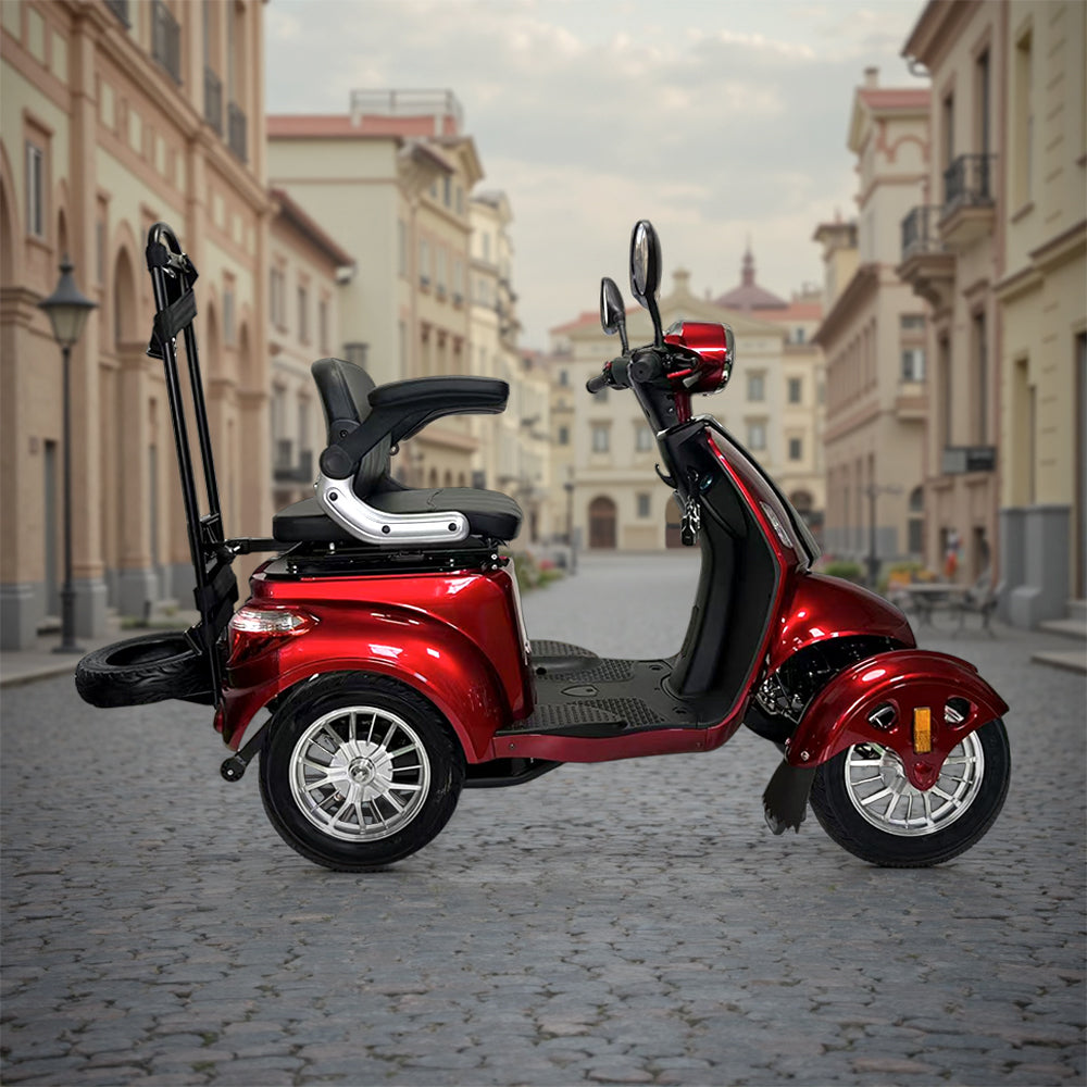 Eeeza 2D4L Electric Mobility Scooter With Golf Ball Rack, 500W 60V 20A