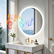 80CM LED Lighted Bathroom Mirror Backlit Bluetooth Vanity Mirror Shatterproof AU