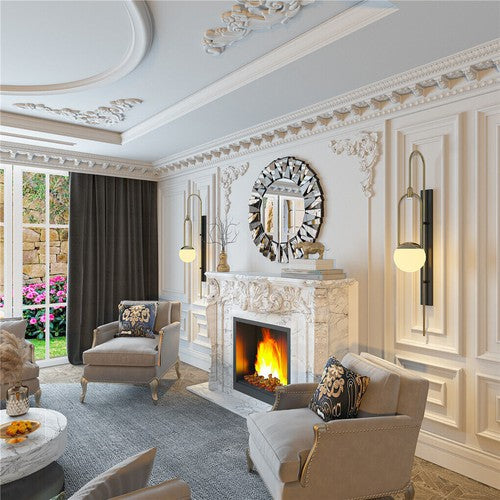 80CM Large Decorative Mirror Unique 3D Starburst Wall Mirror with Beveled Edge