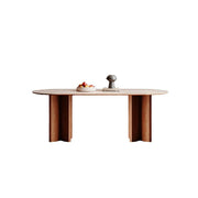 Eeeza Modern Essence Series - Cross-Leg Oval Dining Table