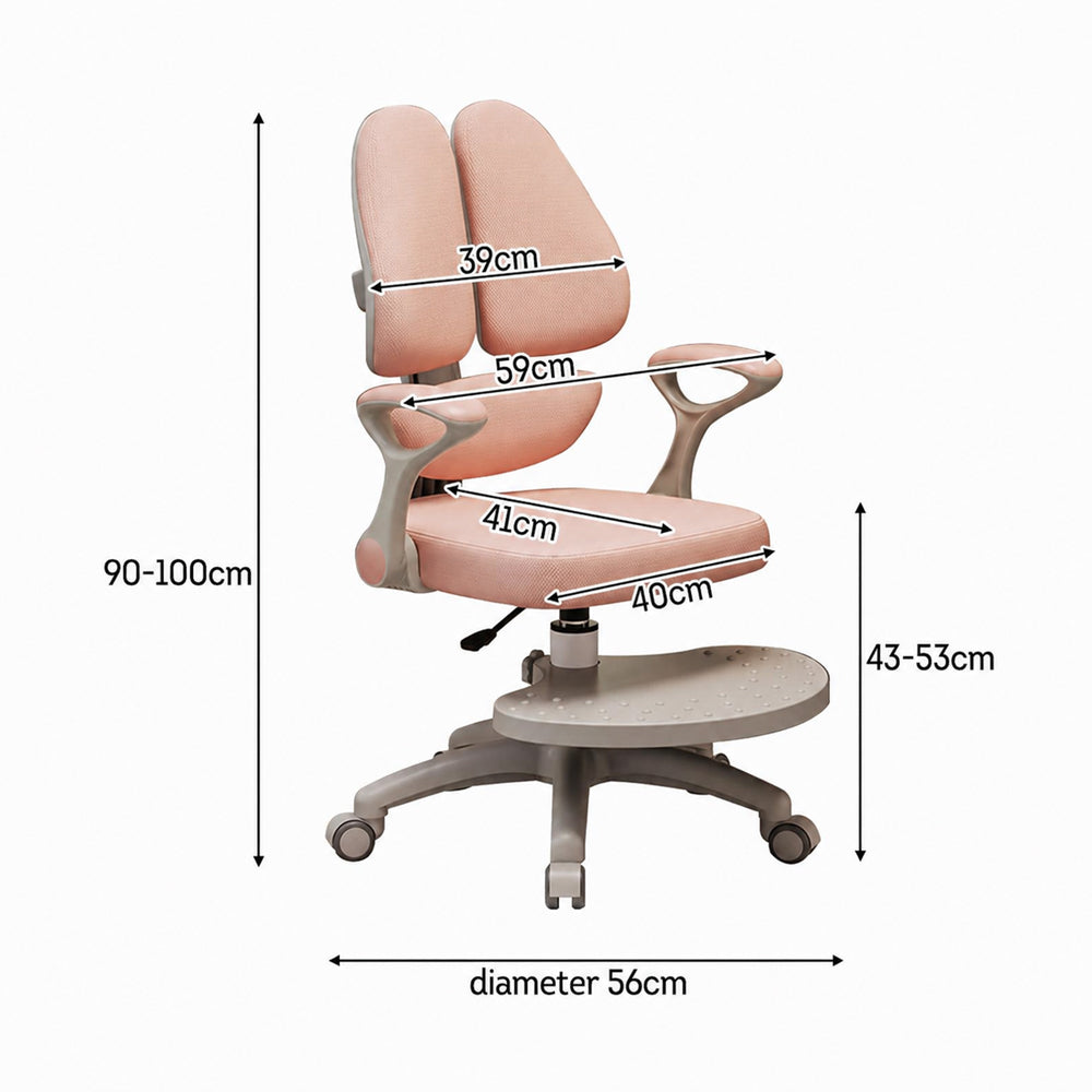 Eeeza Kids Ergonomic Study Chair – Dual-Back Support & Adjustable Footrest (SGS Certified)