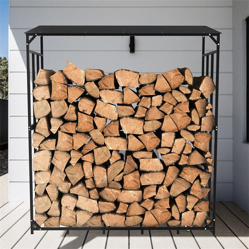 Heavy Duty Firewood Log Rack Large Storage Holder Shed Rack
