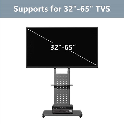32"-65" Floor TV Stand Rotating TV Mount Bracket Height Adjustable