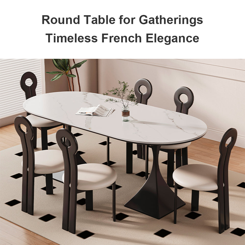 Eeeza Modern Essence Series - Modern Luxe Stone Dining Table