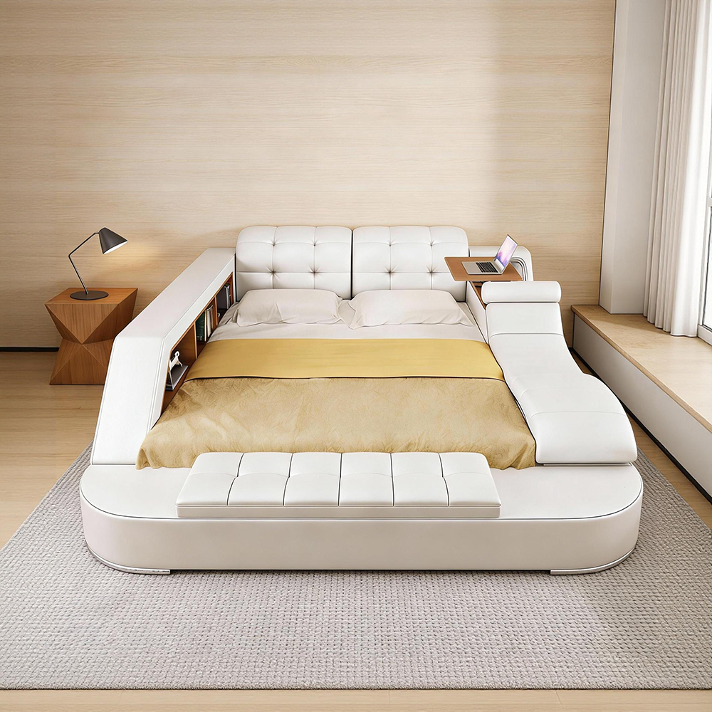 Eeeza 1.5m/1.8m Size Multifunctional Bed With Massage and Mattress