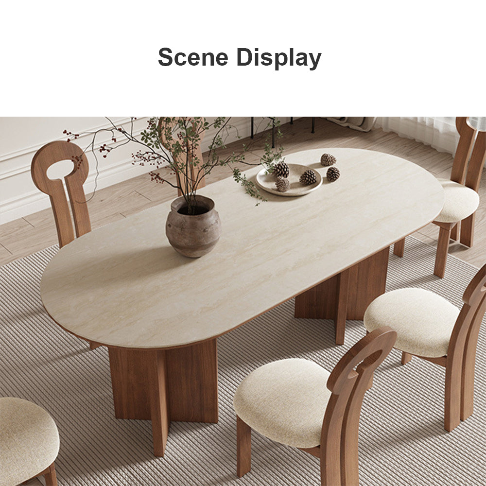 Eeeza Modern Essence Series - Cross-Leg Oval Dining Table