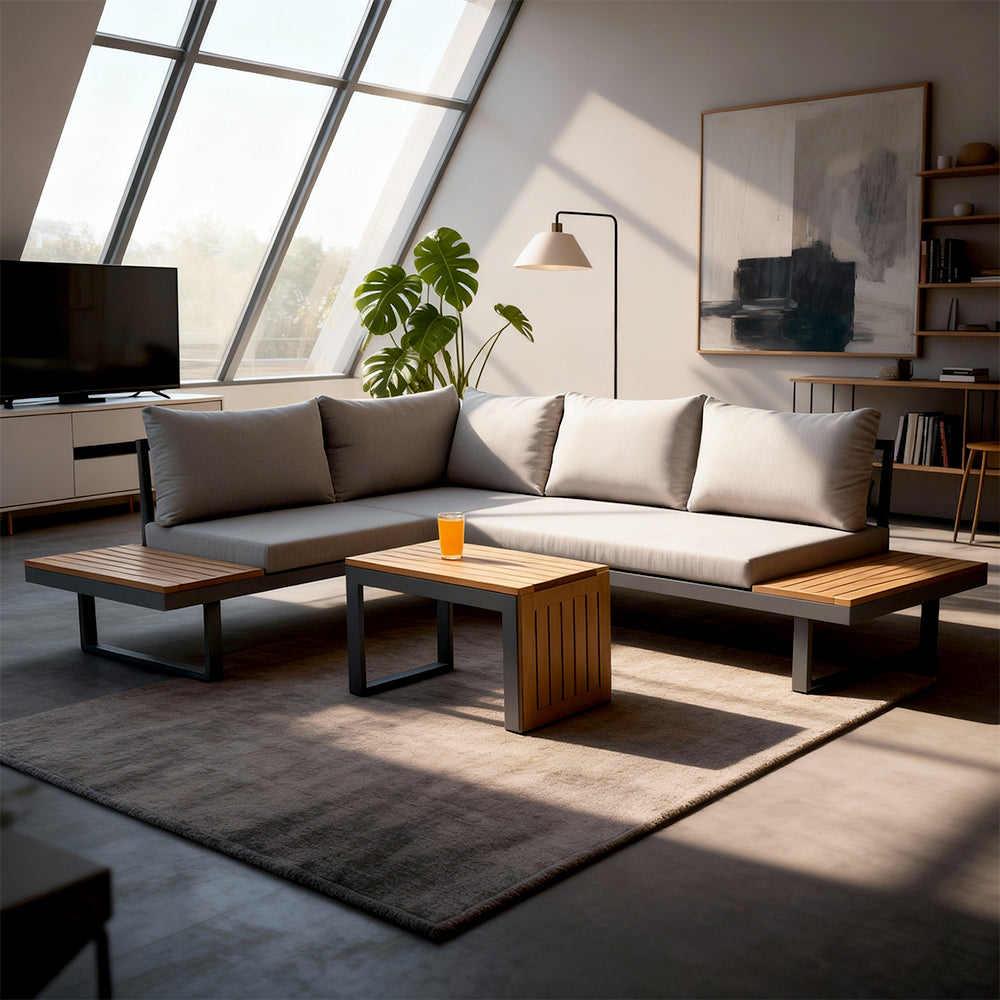 Eeeza Multi-person Sofa With Coffee Table Set