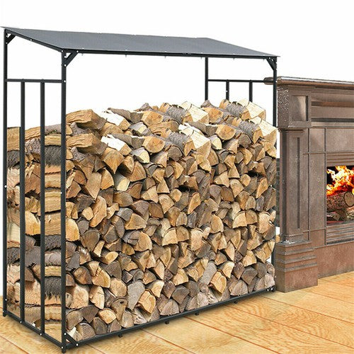 Heavy Duty Firewood Log Rack Large Storage Holder Shed Rack