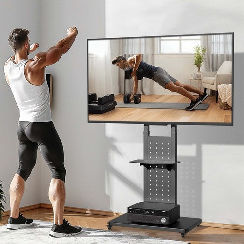 32"-65" Floor TV Stand Rotating TV Mount Bracket Height Adjustable