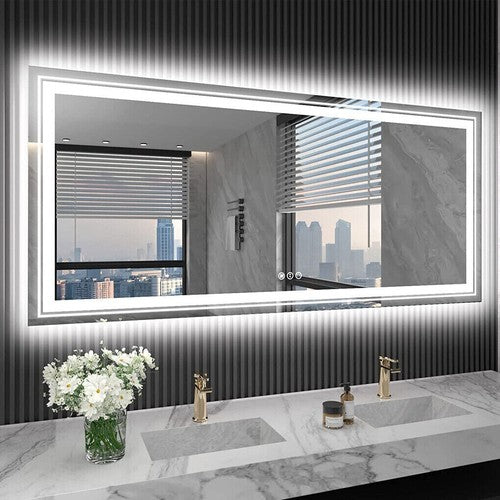 1600MM Huge LED Bathroom Mirror Dual Lights Makeup Mirror Anti-fog Dimmable AU