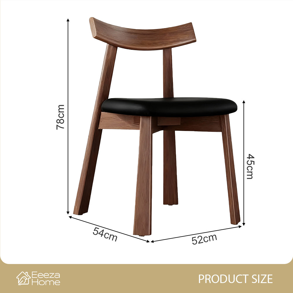 Eeeza Set of Two Modern Essence Series Crossback Chairs