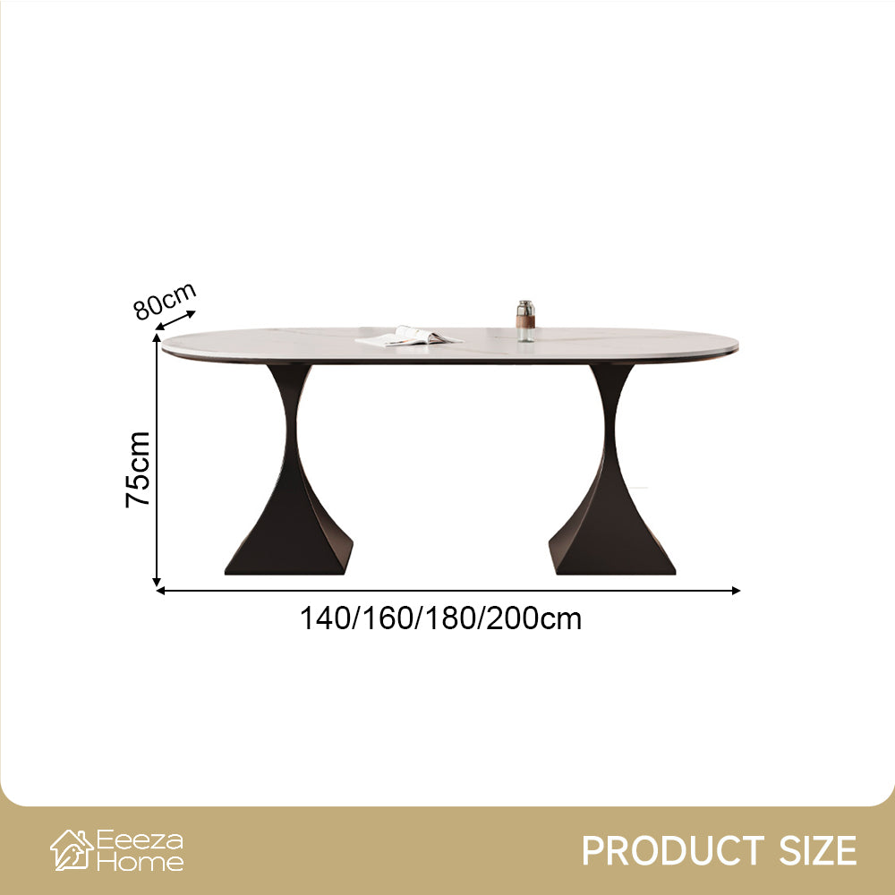 Eeeza Modern Essence Series - Modern Luxe Stone Dining Table