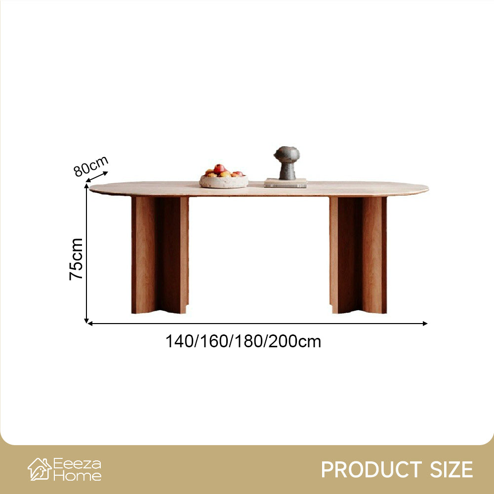 Eeeza Modern Essence Series - Cross-Leg Oval Dining Table