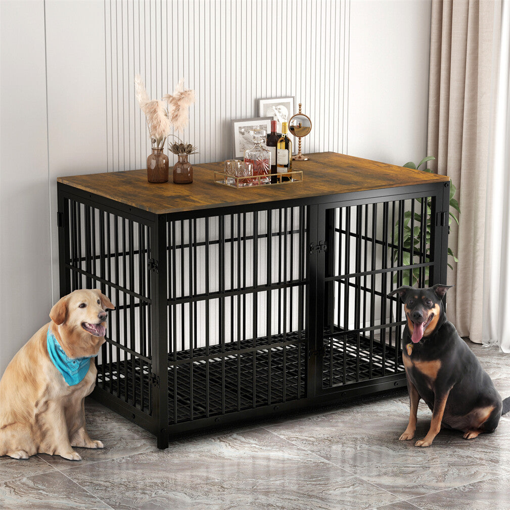 XXL 120CM Furniture Style Pet Dog Cage Kennel Crate Side Table Storage