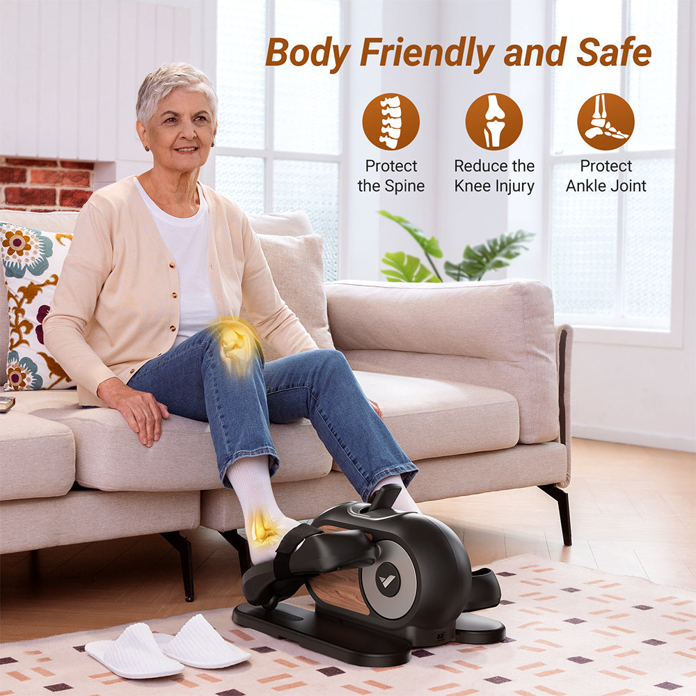 MERACH Under Desk Elliptical Machine for Home
