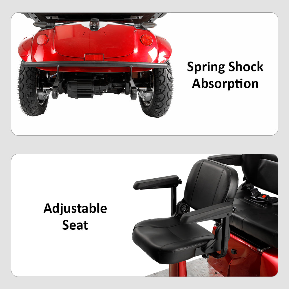 Eeeza Adjustable 1000W 60V 20Ah Electric Mobility Scooter