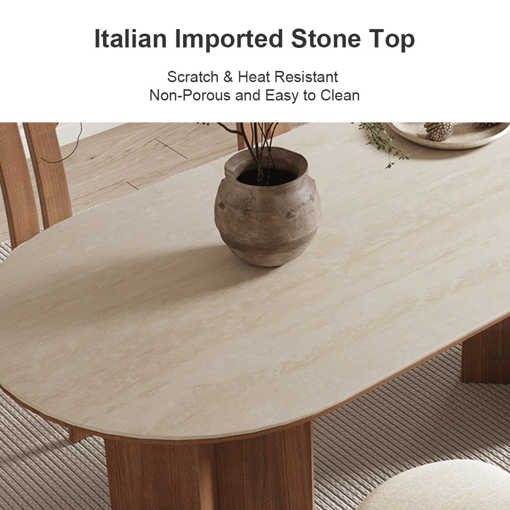 Eeeza Modern Essence Series - Cross-Leg Oval Dining Table